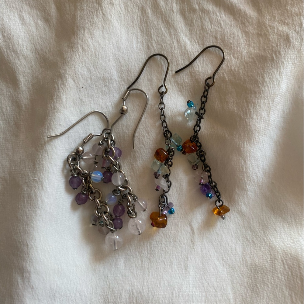 beaded drop earrings set